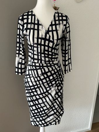 3/4 Arm Kleid elegant mit Muster von Amy Vermont Gr. 36