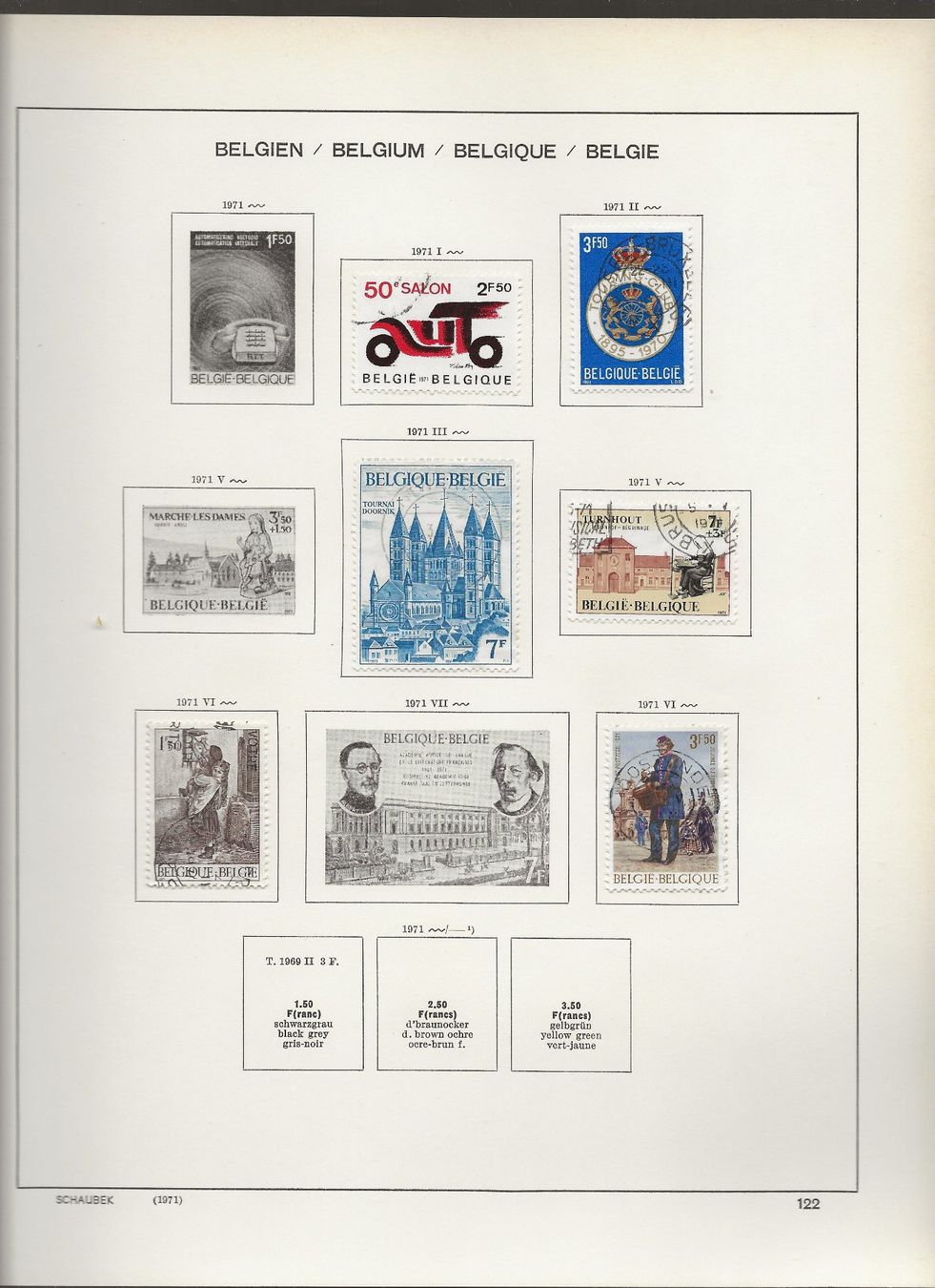 Tutti i francobolli: Marken Belgien  1968 bis 1971 – Usato da Au ZH venduto da xelagreb01 9