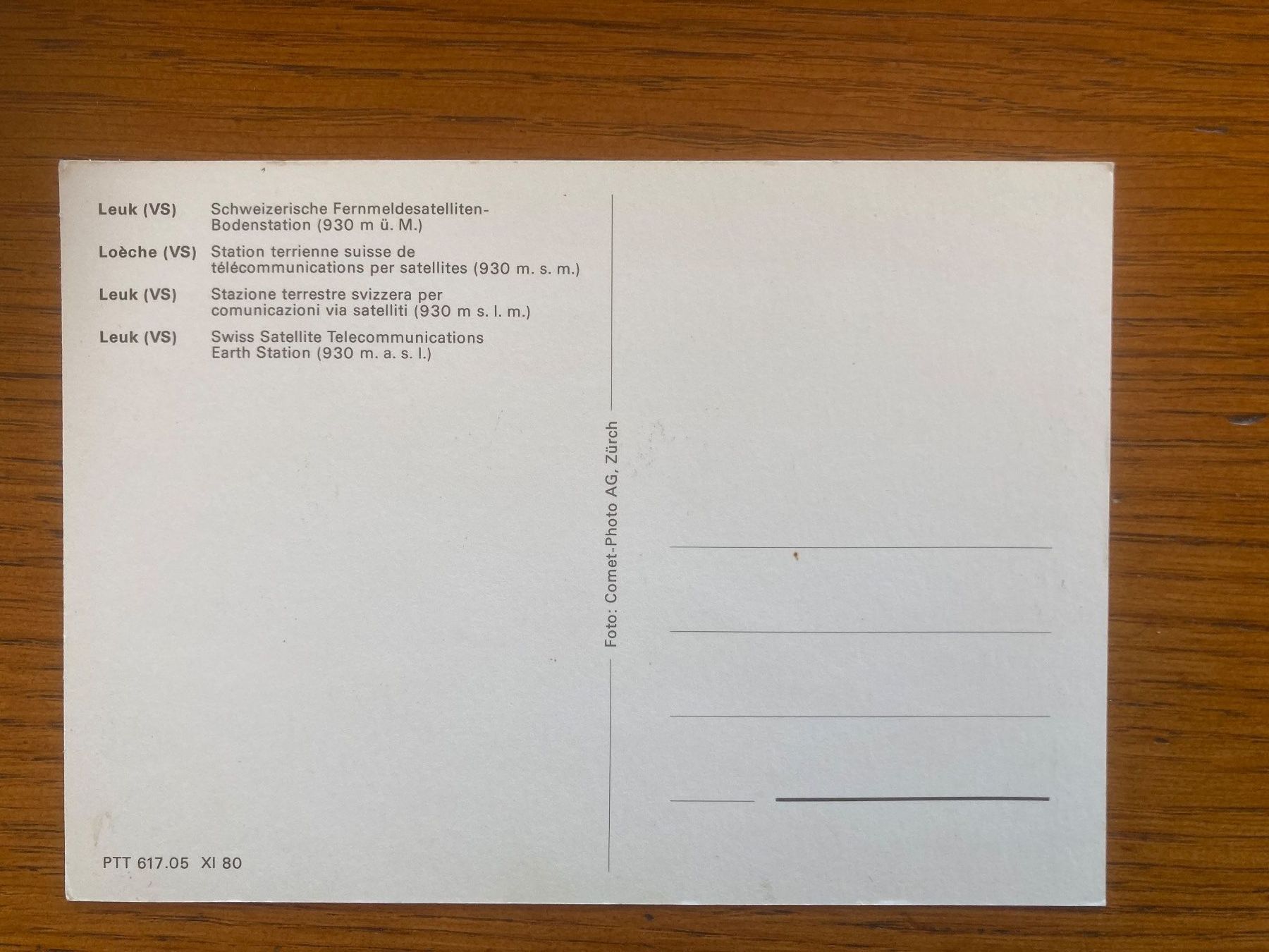 Ansichtskarten: Satellitenbodenstation  Leuk – Neu (gemäss Beschreibung) aus Lovens von Traktor69 1