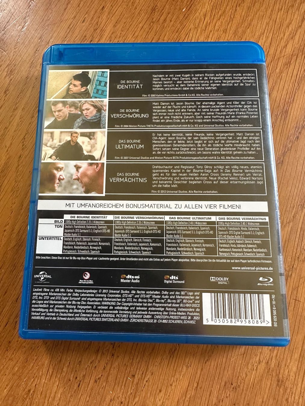Tutti i DVDs: The bourn Identität 1-4 box blu ray – Usato da Benken ZH venduto da Audi-erich 1