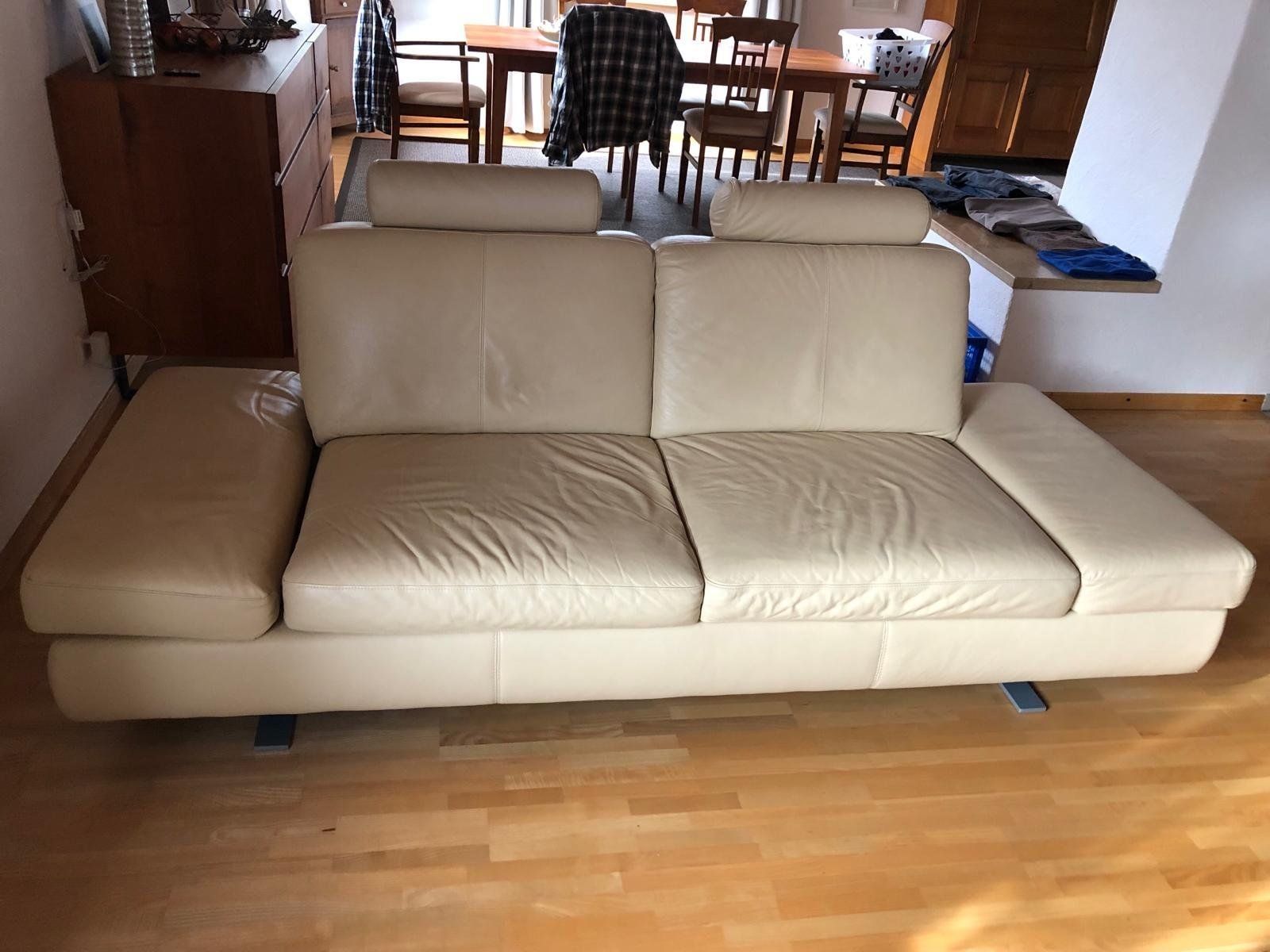 Divani: Ledersofas beige – Usato da Laupersdorf venduto da cacatoes56