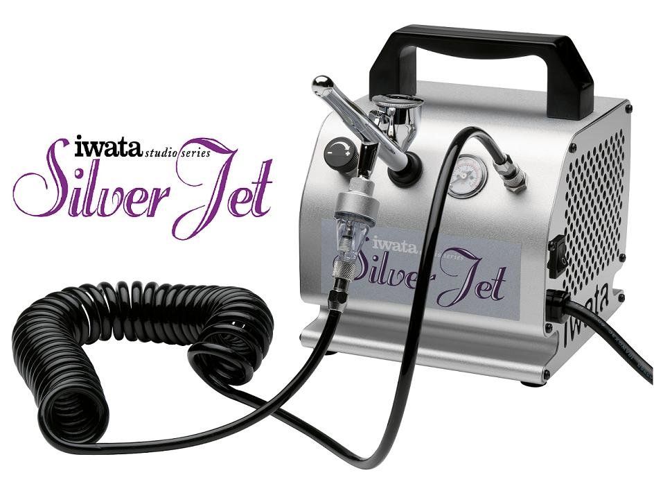 Tutti gli attrezzi: NEUER iwata studio Airbrush Kompressor - Silver Jet IS-50 – Nuovo e nell'imballaggio originale da Jonen venduto da Nabla31415