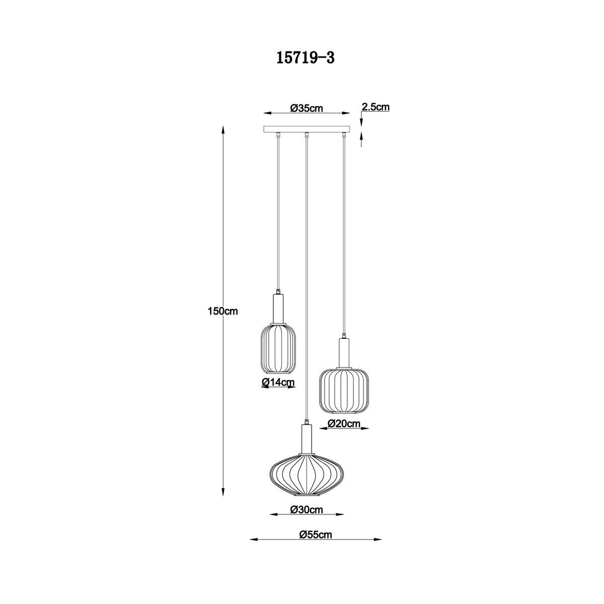 Lampadari & plafoniere: Pendelleuchte, Glas, Rauchfarbe, 55 cm Ø – Nuovo (secondo la descrizione) da Kreuzlingen venduto da Smart-Light 8