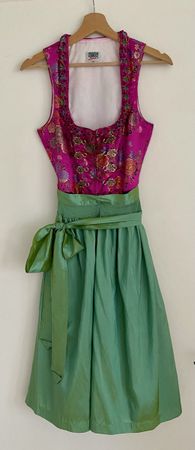 Country Line Dirndl, Gr. 34, pink/grün, Top Zustand!