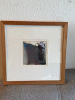 Abstraktes Kunstwerk signiert mit Rahmen guter Zustand