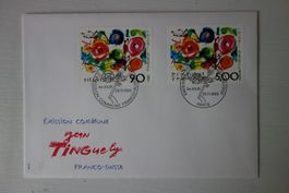 Briefmarken Couvert Jean Tinguely 1988