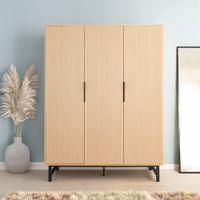 Kleiderschrank NALA modern Natur/Schwarz - 150x200cm