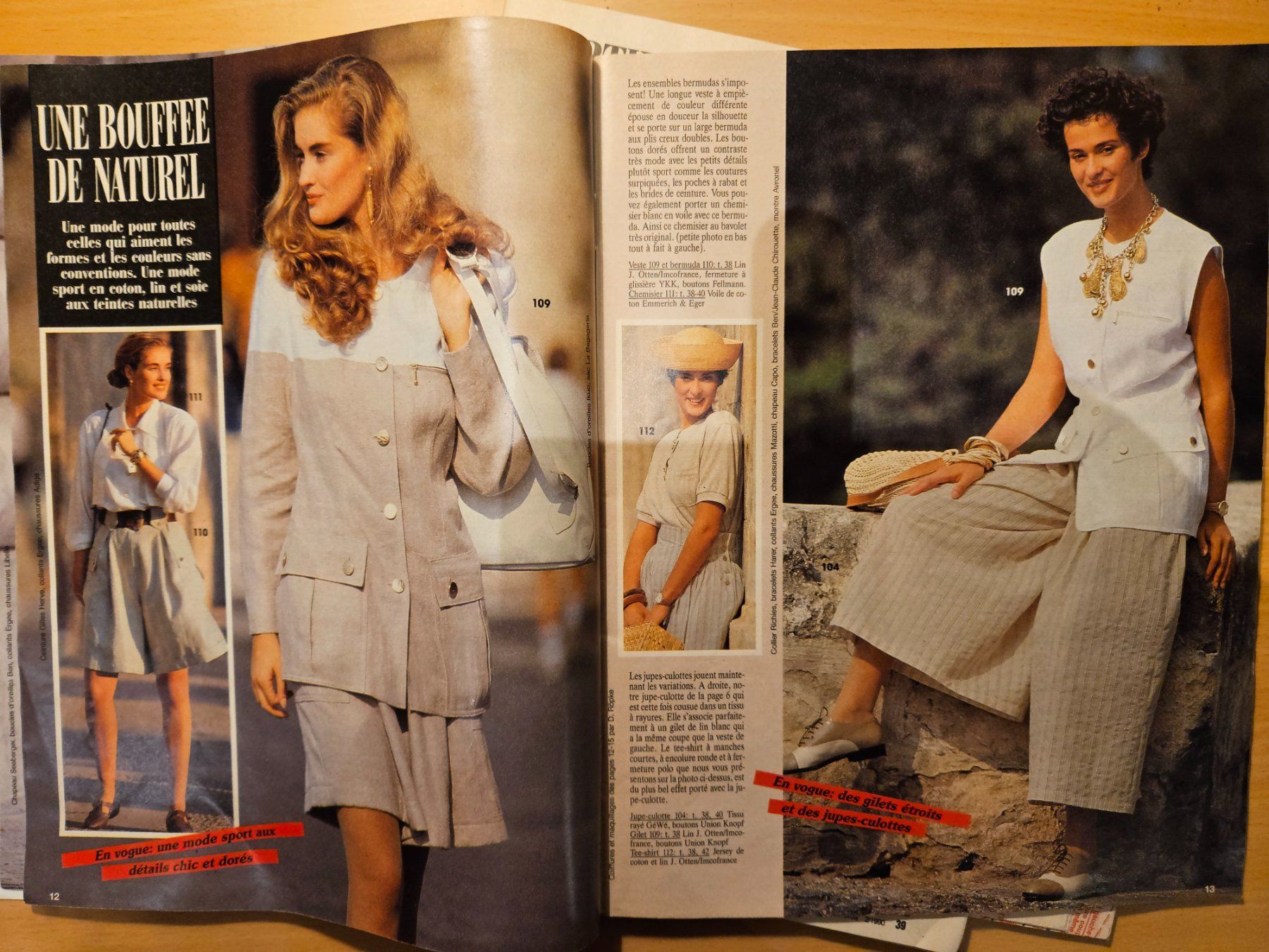 Schnittmuster: Burda mode printemps_pantalons_style marin 02/1990 – Gebraucht aus Lausanne von tal_01 4