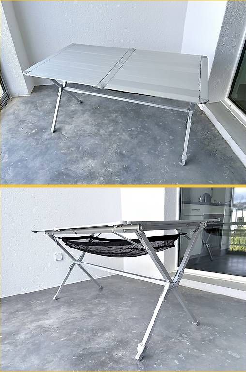 Set di tavolo e panche: Campingtisch CAMPART, 2 Campingstühle Bel-Sol – Usato da Ostermundigen venduto da sewink 3