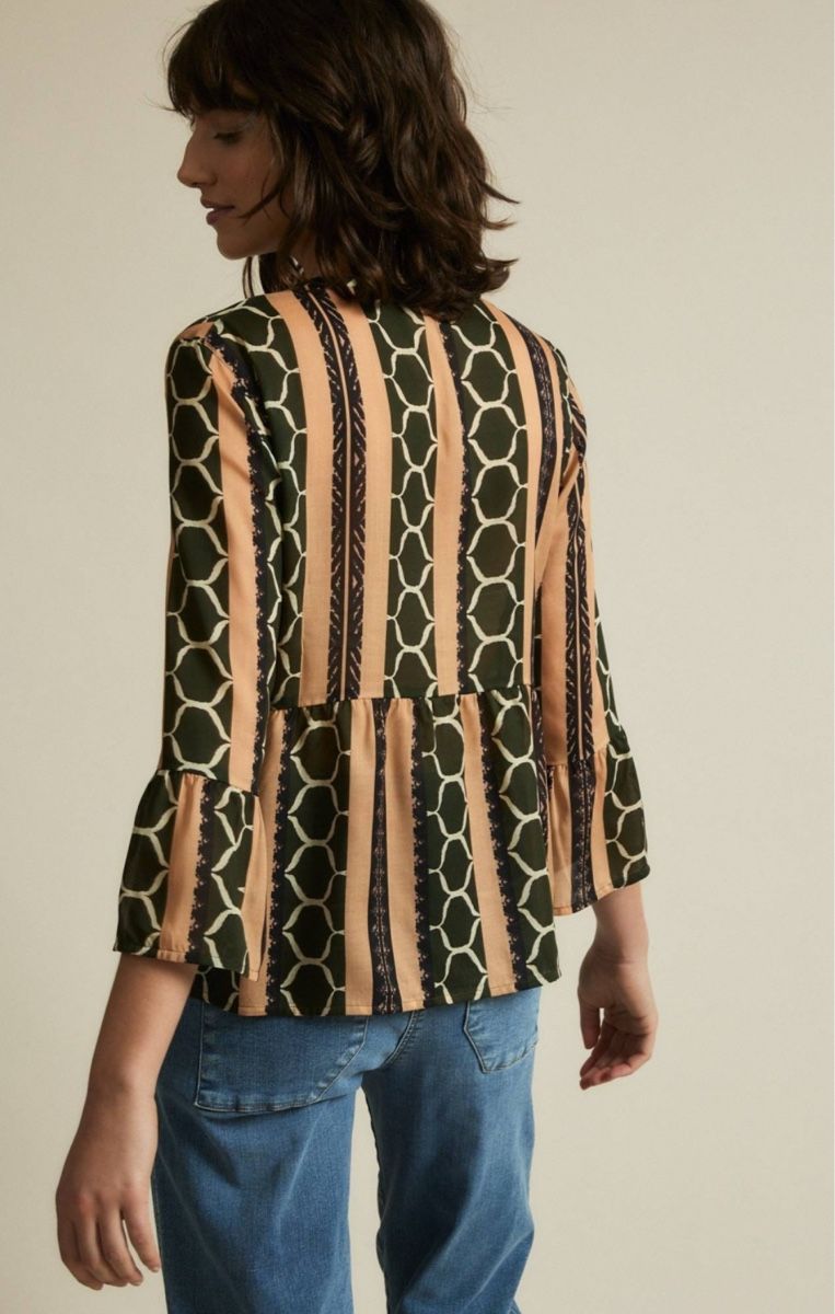 Top: Bluse Print Ethno Dark Olive, Lanius – Nuovo (secondo la descrizione) da Zürich venduto da Ju777 2