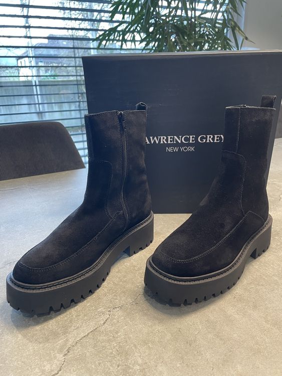 Bottines Fourrées Neuves - Taille 38 - Simili Daim Noir - Semelle Caoutchouc - Talon Moyen