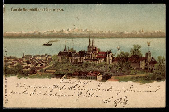 Cartoline postali: Neuchâtel, Fixierkarte, Napoleon III. i – Usato da Berlin venduto da bartko-reher
