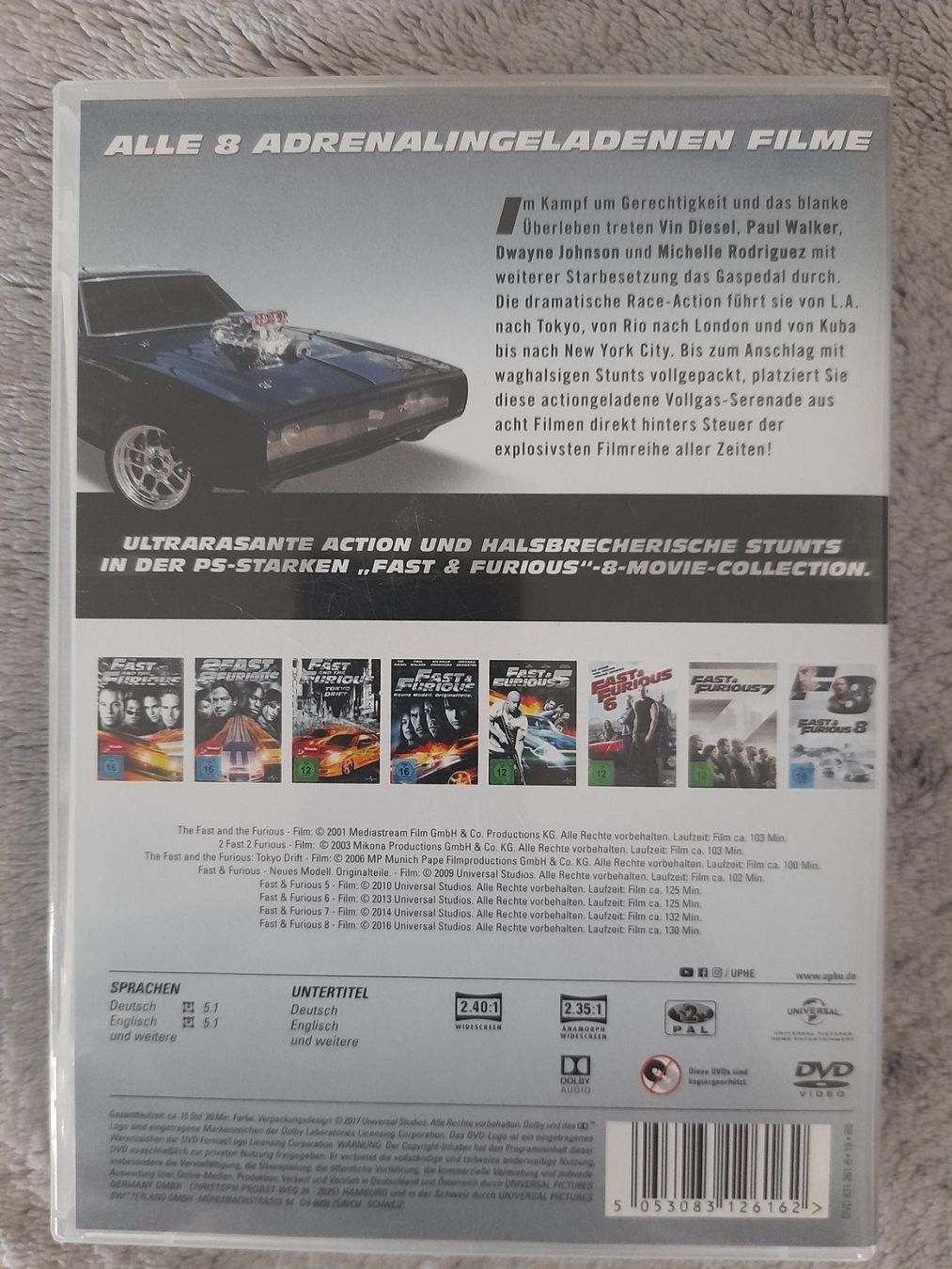 Tutti i DVDs: FAST & FURIOS 1 - 8  COLLECTION – Usato da Aesch BL venduto da Burschi59 1