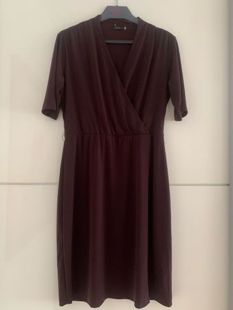 Robe Esprit Collection marron col croisé état neuf