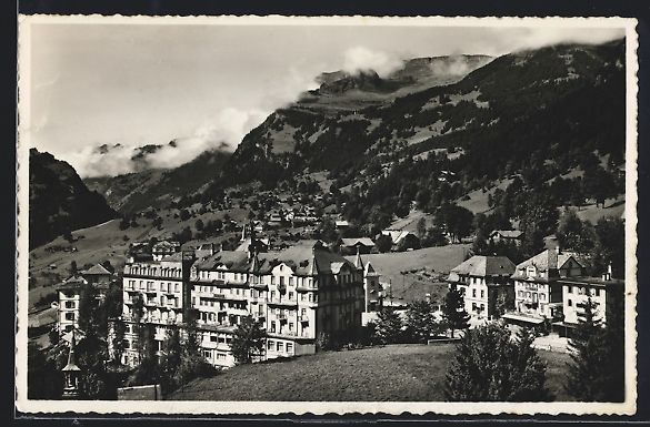 Cartoline postali: Grindelwald, Ortsansicht aus der Vogelsc – Usato da Berlin venduto da bartko-reher