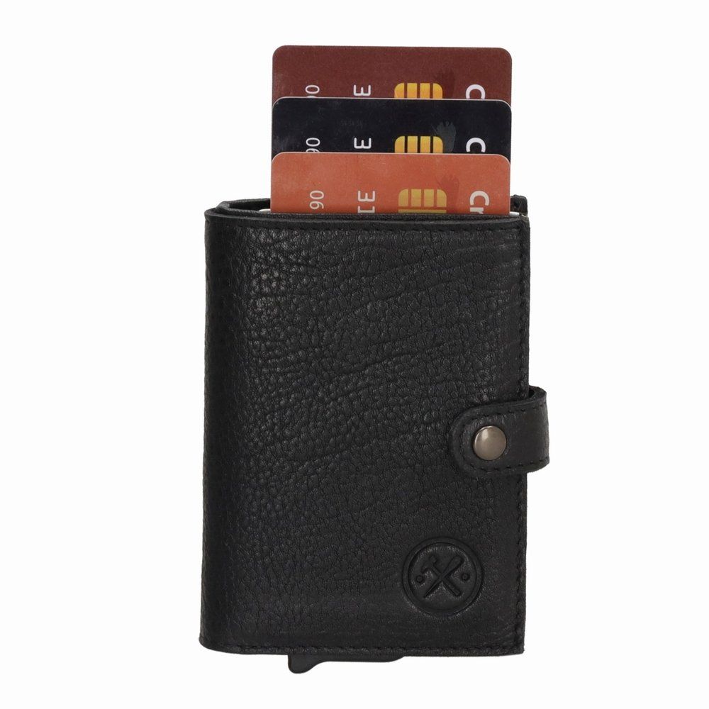 Altro in  Abbigliamento & Accessori: Schwarz Leder Kartenetui PopUp RFID Münzfach / GRATIS A-POST – Nuovo e nell'imballaggio originale da Rebstein venduto da Portemonnaie 1
