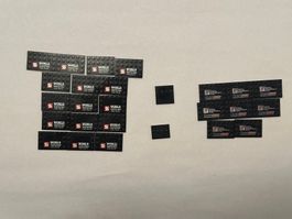 19x schwarze Block World / Dargo Minifiguren Baseplates