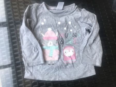 Baby mit Schnee Sweatshirt 74