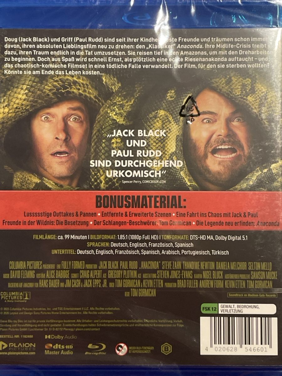 Tutti i DVDs: Anaconda (2025) – Nuovo (secondo la descrizione) da Waldenburg venduto da Gonzo8 1