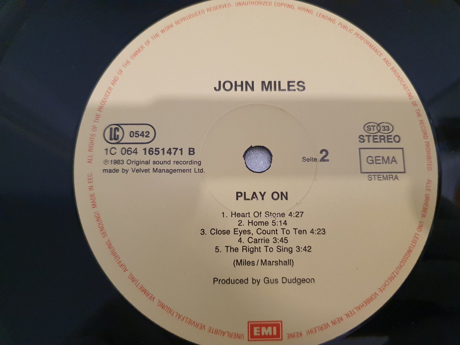 Dischi in vinile: John Miles – Play On – Usato da Uster venduto da Vinyl-Leidenschaft 5