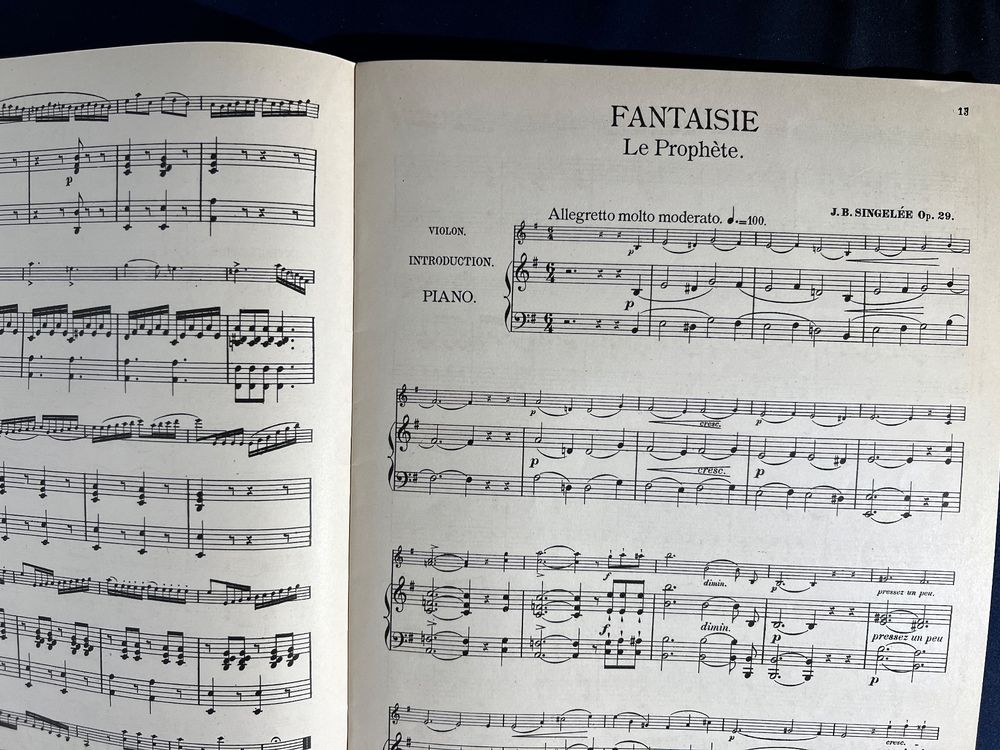 Libri: Noten Antik-Album pour Violon et Piano-J.B.Singelèe - Vol.II – Usato da Oberglatt ZH venduto da Musiknoten 3