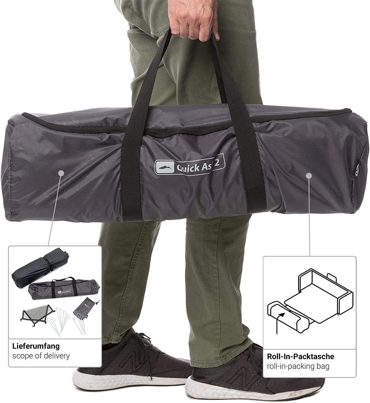 Tende : Qeedo Quick Ash 2 Sharkgrey – Nuovo e nell'imballaggio originale da Bottighofen venduto da zaap 3