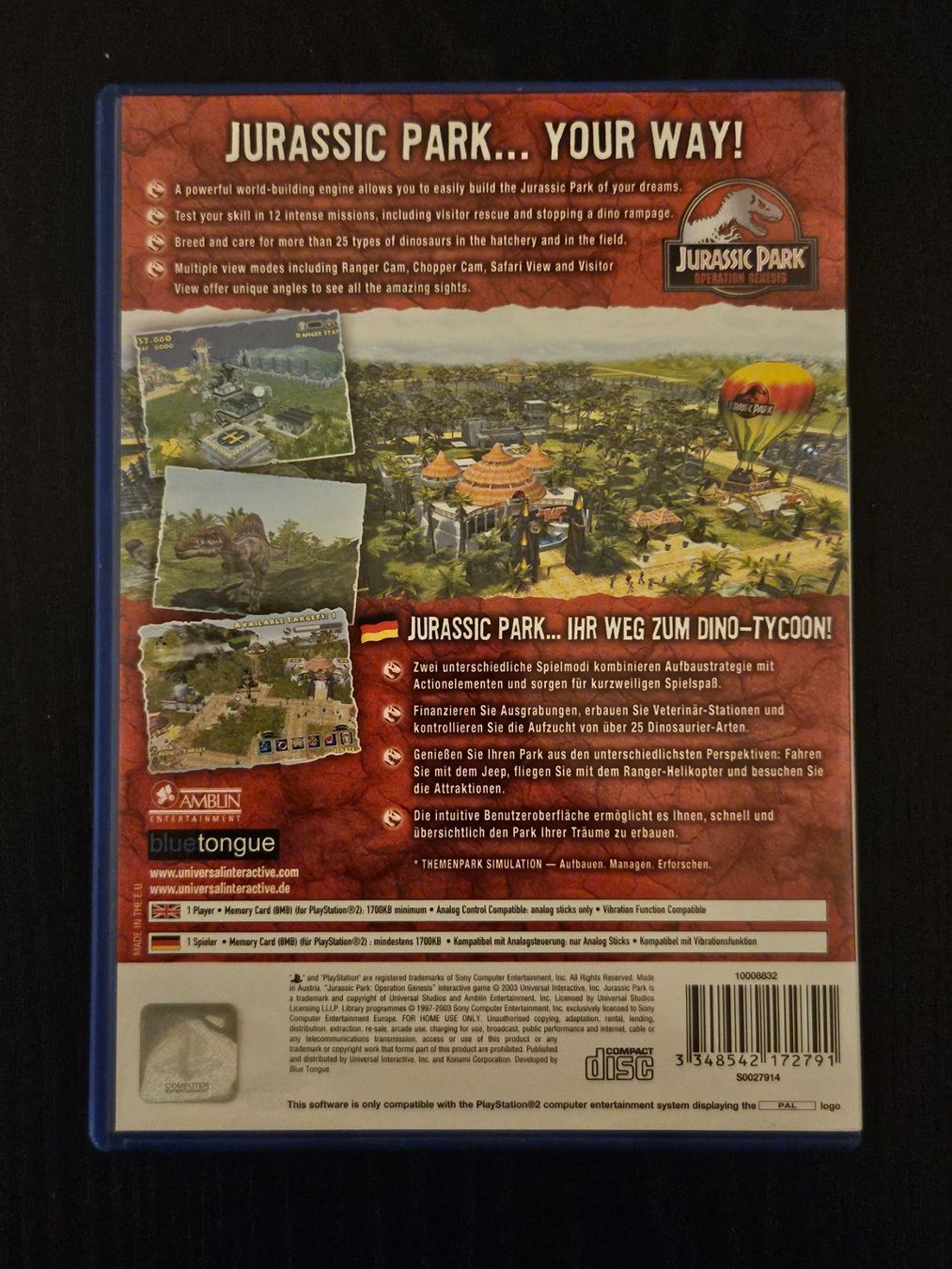 Sony Spiele: Jurassic Park Operation Genesis (PS2) – Gebraucht aus Zürich von  2