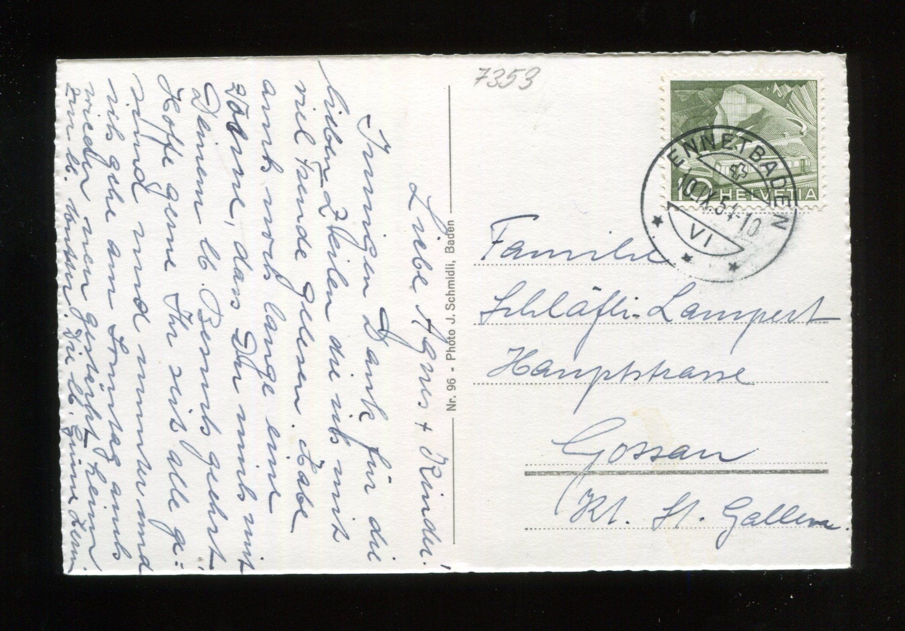Cartoline postali: Baden, Kursaal – Usato da Aarau venduto da Elmaar41 1