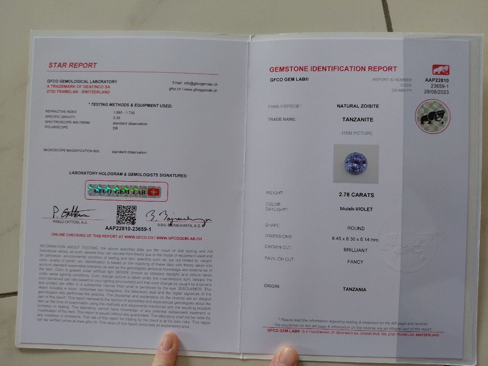 Pietre preziose: Tanzanite 2.78ct Luminous – Nuovo (secondo la descrizione) da Bévilard venduto da Yougems 9