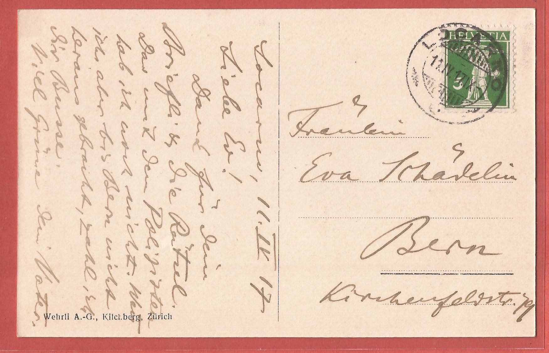 Cartes postales: Brissago - Piazza della chiesa - 1917 – D'occasion à Fislisbach par Porano 1