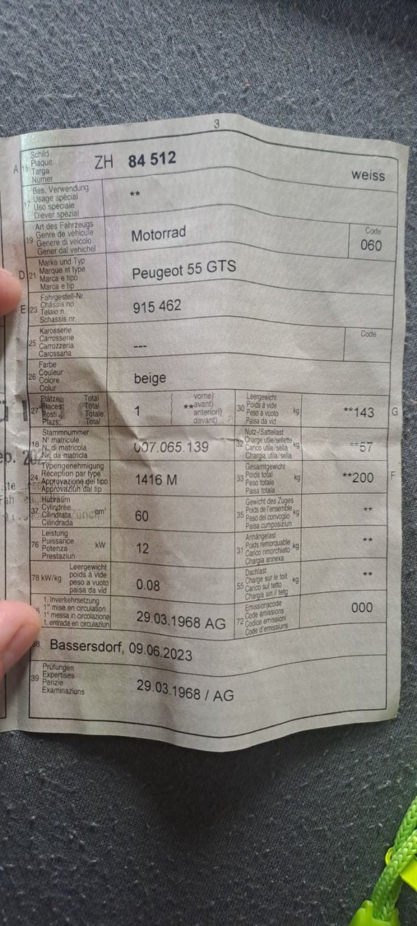 Peugeot Strada: Peugeot 55 GTS – Usato da Zürich venduto da baettigalex 6
