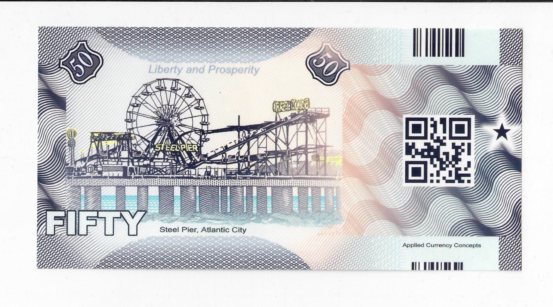 Banknoten: Banknote "50 State Dollars" -> New Jersey, UNZ – Neu (gemäss Beschreibung) aus Landquart von balboajimmy 1