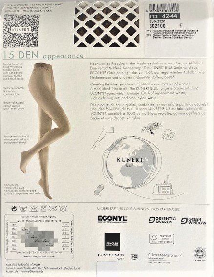 Kunert Calze & Collant: Strumpfhose Kunert Blue – Nuovo e nell'imballaggio originale da Menziken venduto da chianti10 1