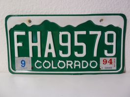 USA Nummernschild Autonummer License Plate COLORADO FHA9579
