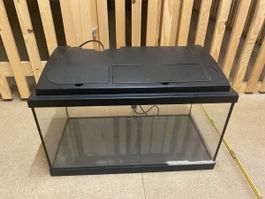 Aquarium mit Abdeckung schwarz gebraucht