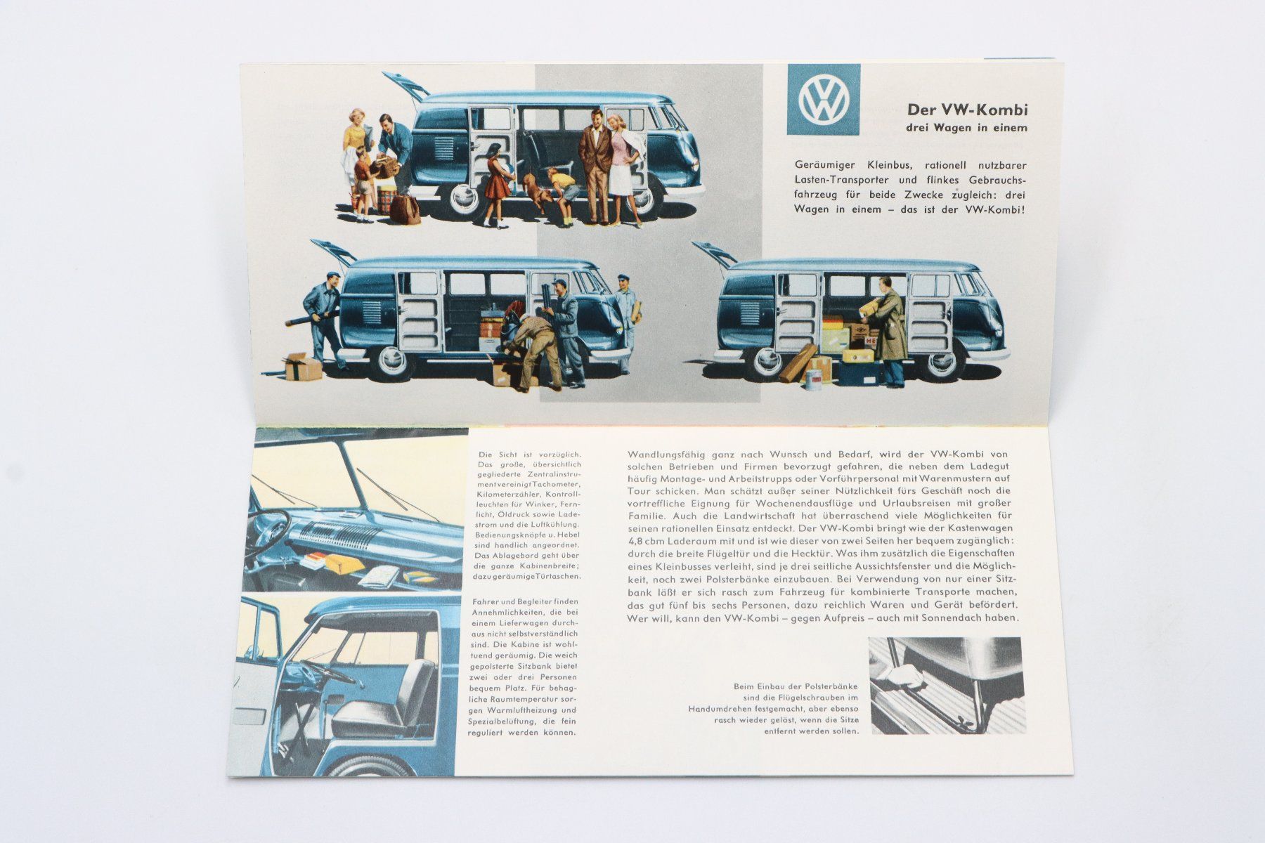 VW Documenti: VW Bulli Transporter 1955 Prospekt – Usato da Bühl b.Aarberg venduto da Collectorpassions 4
