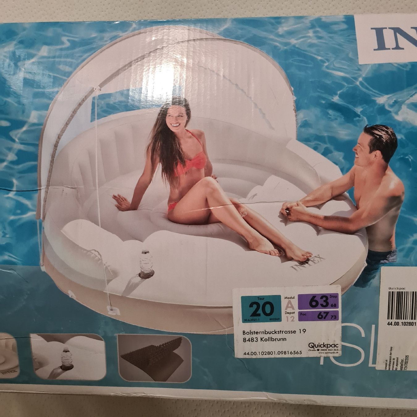 Schwimmringe: Intex-Aufblasbare Lounge Karibik - Beige – Gebraucht aus KOLLBRUNN von Lana78 1