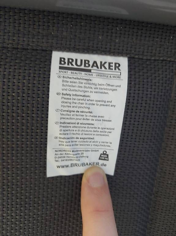 Poltrone: Gartenklappsessel - Brubaker, Textil Anthrazit – Usato da Burgdorf venduto da ada_k9bs 2