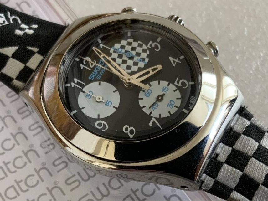 Swatch Orologi: Swatch Irony Midi Chrono PIT LINE - ungetragen – Nuovo e nell'imballaggio originale da Wettswil venduto da rotonda