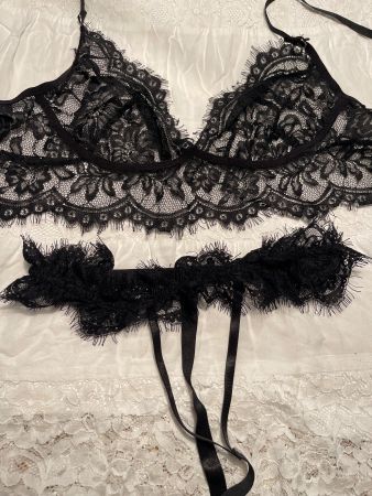 Sexy set di bell pizzo-M/L- nuovo-chic è stupendo