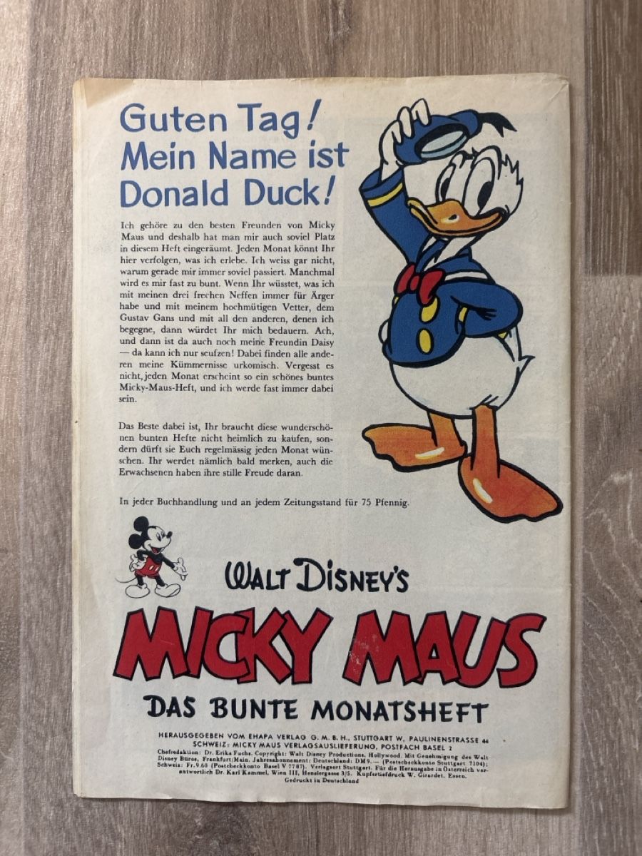 Fumetti: Micky Maus Nr.1 1951 – Usato da Buch SH venduto da sal_rv2n 1
