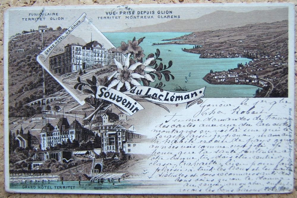 SCHLUMPF LITHO SOUVENIR DU LAC LÉMAN 1915 | Kaufen auf Ricardo