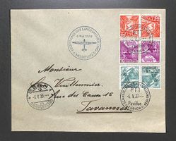 1939 Kehrdrucke K32-34 Eröffnung LANDI Meldeflug ZÜRICH-BERN