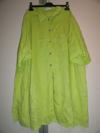 100% LEINEN ULLA POPKEN LONG BLUSE GR. 54 /56 ***