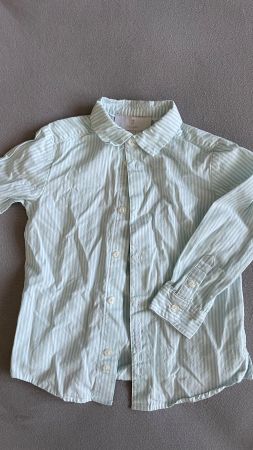 Süsses blau/weiss Hemdli von Jacadi, Grösse 96