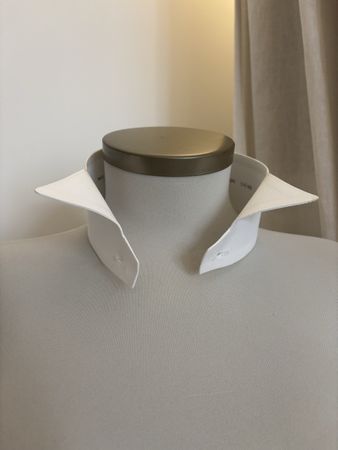 Weisser Hemd Kragen Gr. 39,5 / 15,5  antik gestärkt und neu