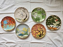 Franklin Porcelain Japan Sammelteller 6er Set 1979