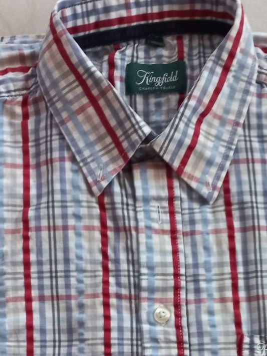 Camicie: Herren Kurzarm Hemd Kingfield kariert Grösse L – Usato da Winistorf venduto da acreativ4 1