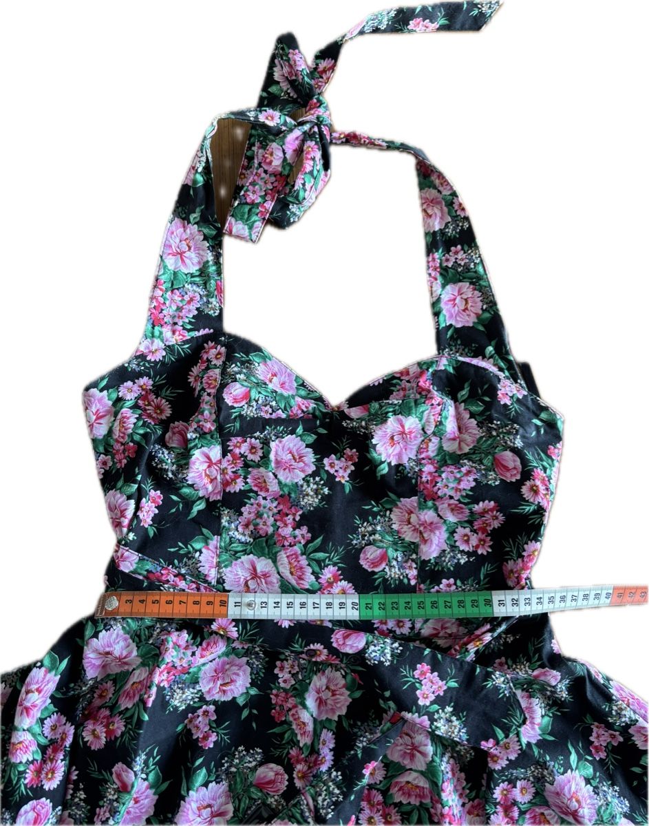Vestiti: Robe Hell Bunny Vixen à fleurs, taille M – Usato da Dotzigen venduto da SecondHandGems 5