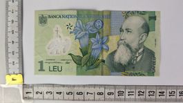 Rumänien 1 Leu Banknote, Rarität!
